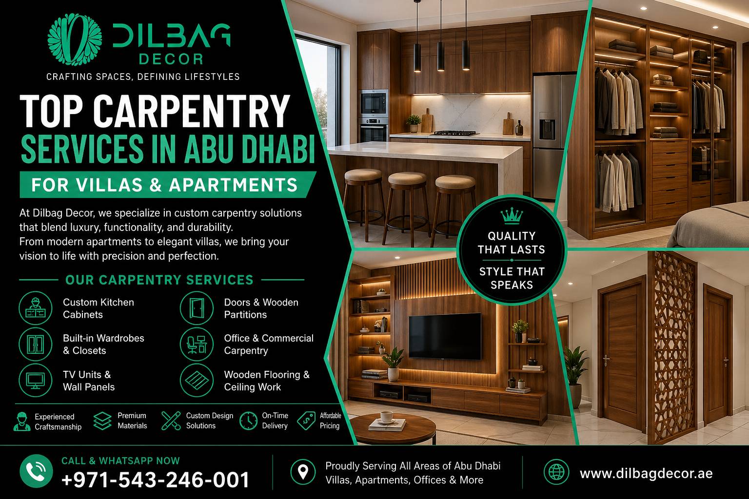 Top Carpentry Services in Abu Dhabi for Villas & Apartments